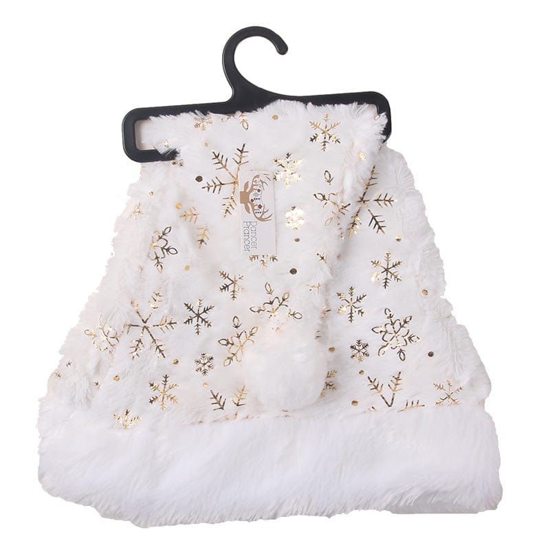White Snowflake Santa Hat