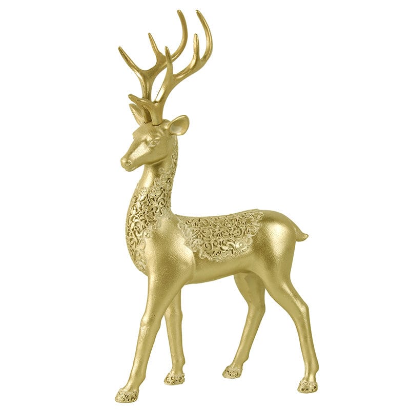 Champagne Resin Reindeer (18x10x31cm)