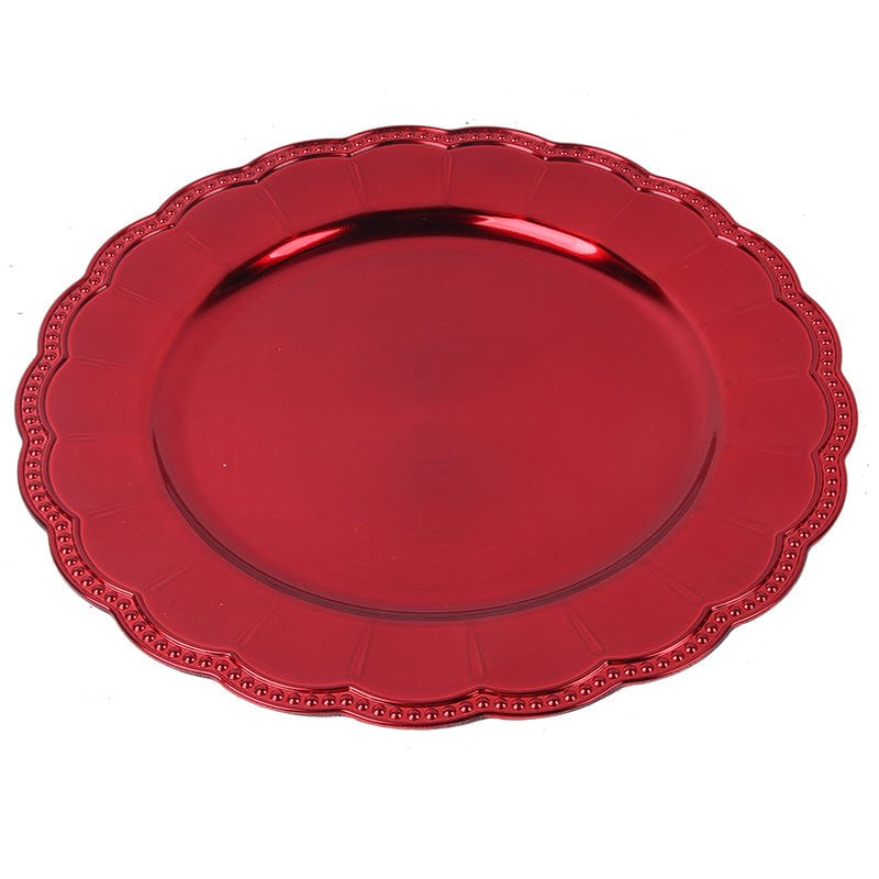 Red Melamine Charger Plate (33cm)
