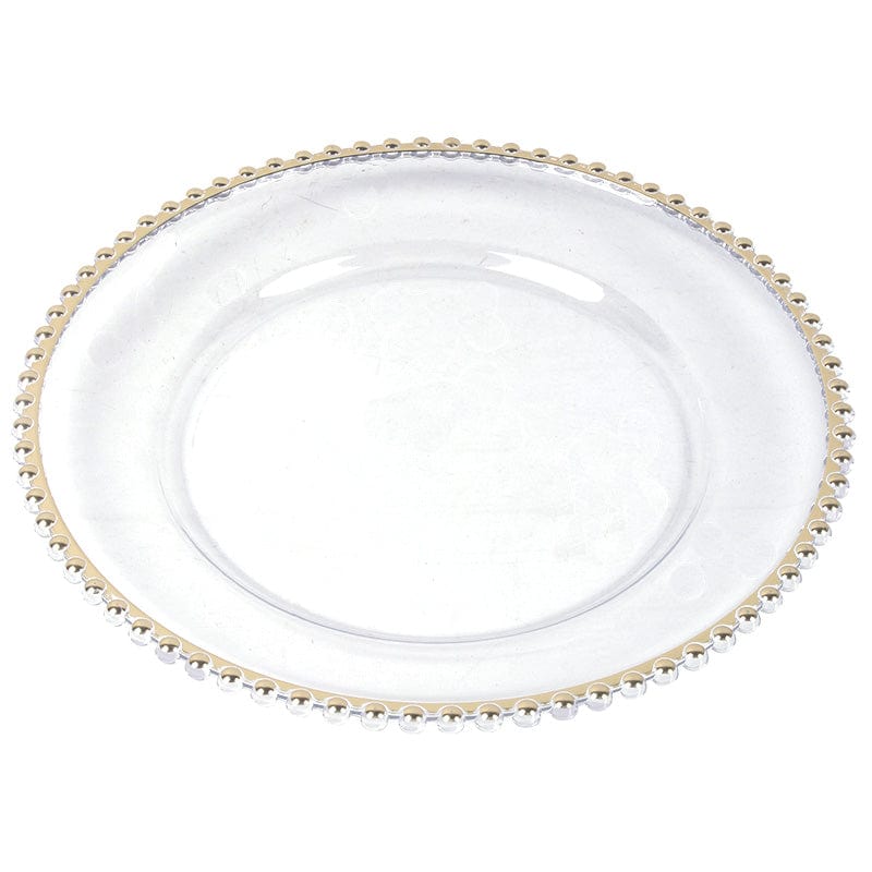 Clear with Gold Rim Charger Plate (33cm)