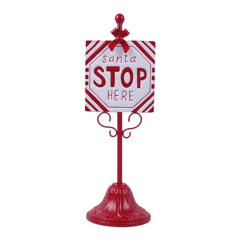 Santa Stop Here Sign (14x13.5x41cm)