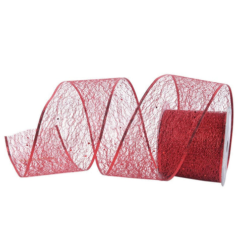 Red Mesh Ribbon (10cmx10m)