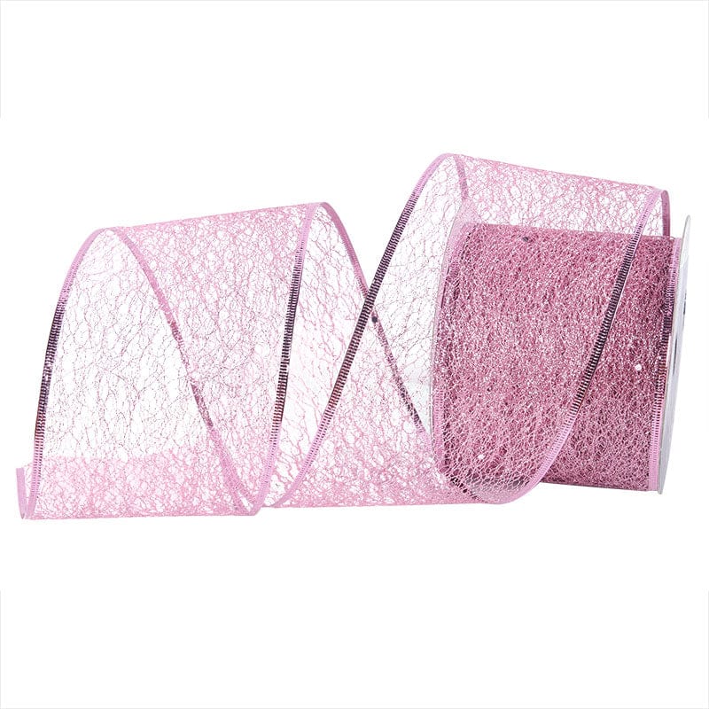 Pink Mesh Ribbon (10cmx10m)