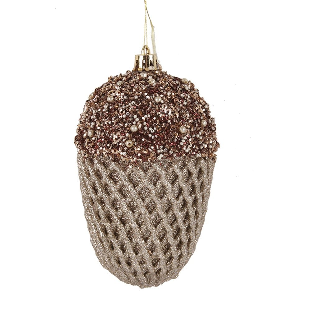 Champagne Acorn Tree Ornament (11.5x7cm)