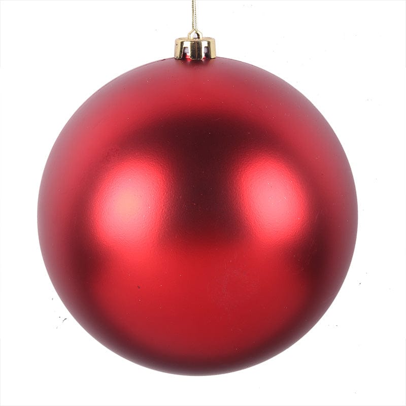Red Bauble Matte or Glitter 2 Asst (20cm)