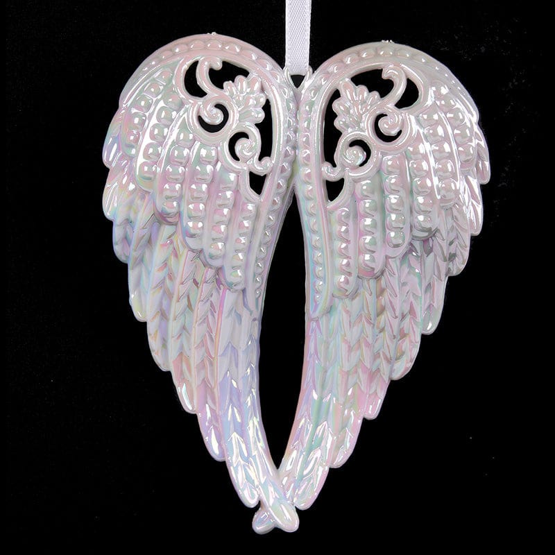 White Irridecent Angel Wings (11x13.5cm)