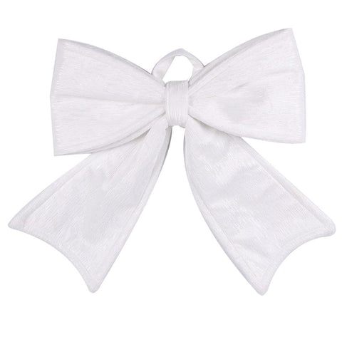 White Velvet Bow (30x34cm)