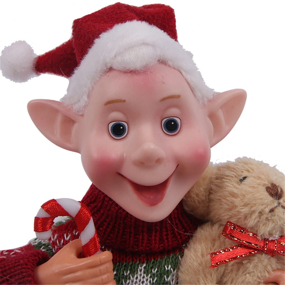 Elf with Teddy Bear (20cm)