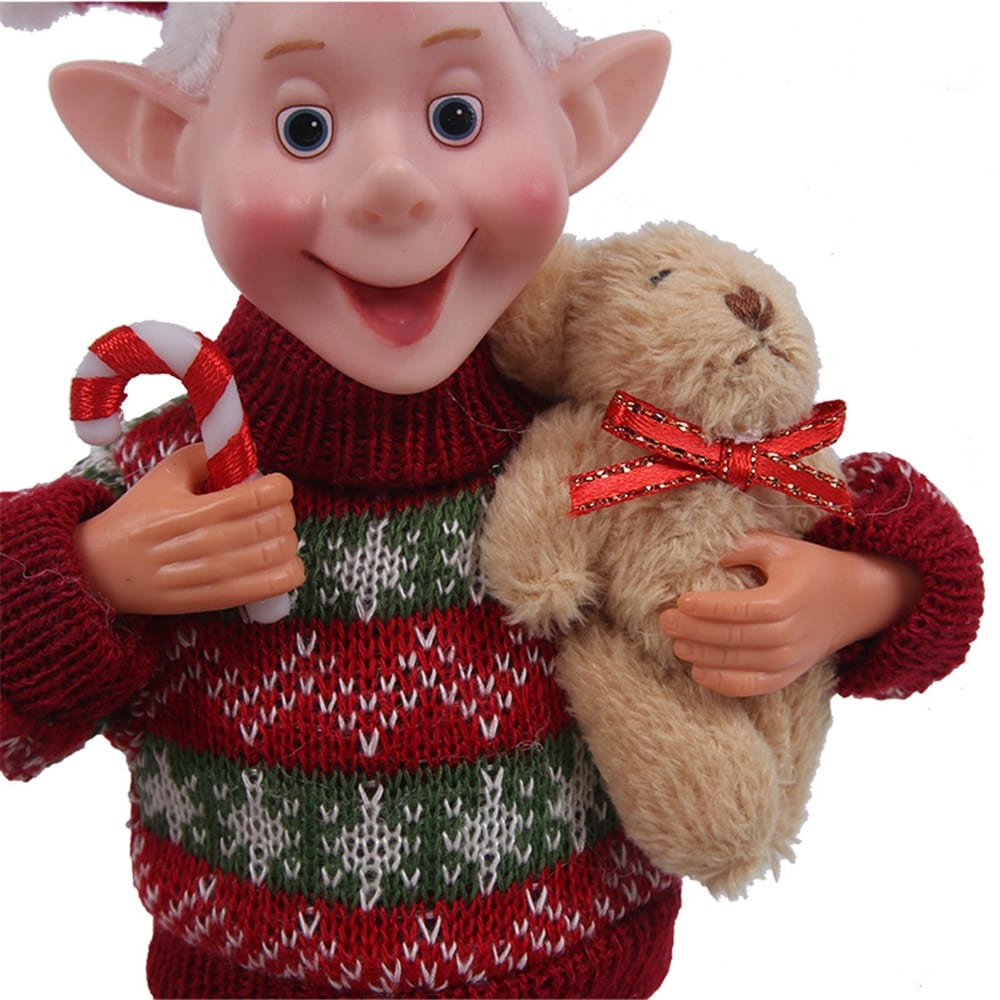 Elf with Teddy Bear (20cm)