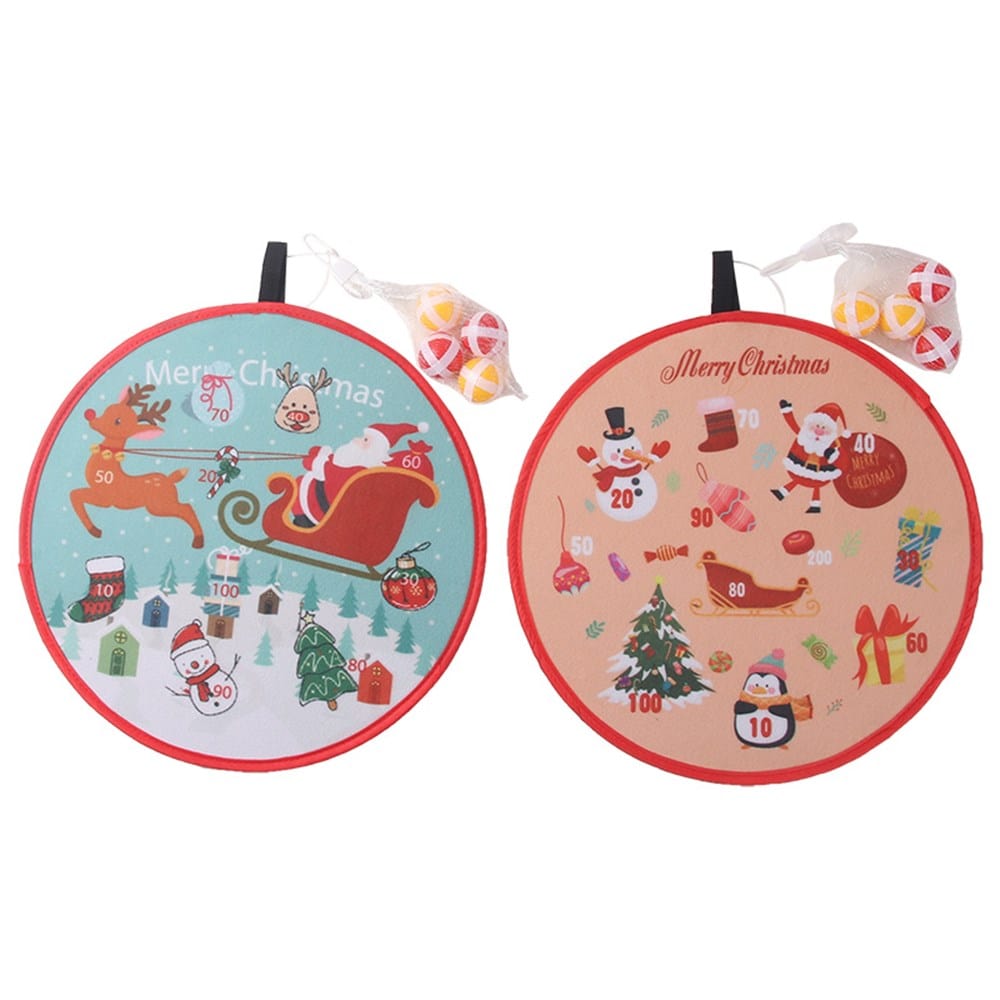 Christmas Dart Board With Balls 2 Asst (36cm)