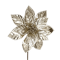 Champagne Metallic Poinsettia Stem (50cm)