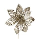 Champagne Metallic Poinsettia Stem (50cm)
