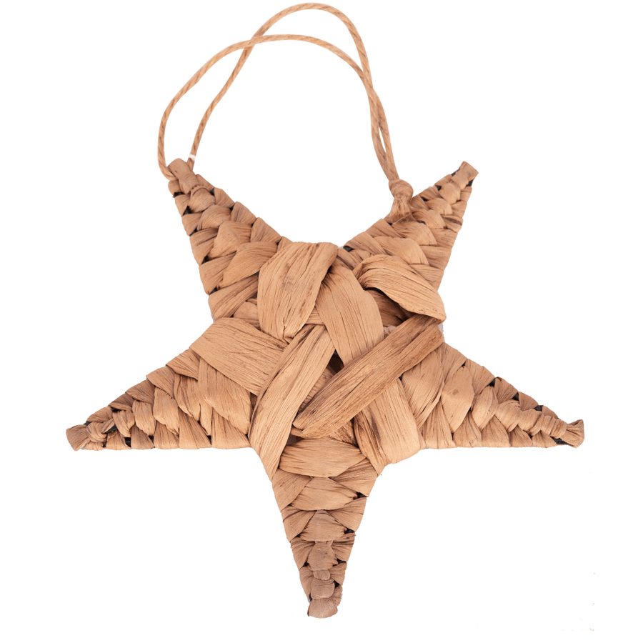 Hyacinth Woven Star Ornament