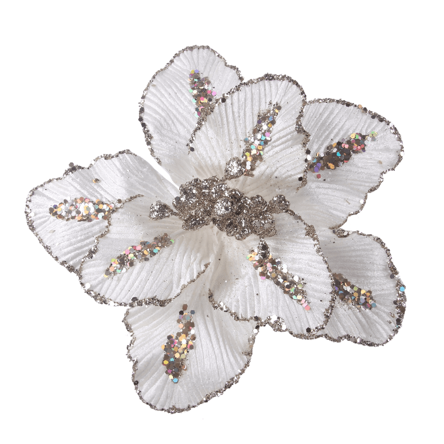 Taupe or Ivory Poinsettia Clip (23cm)