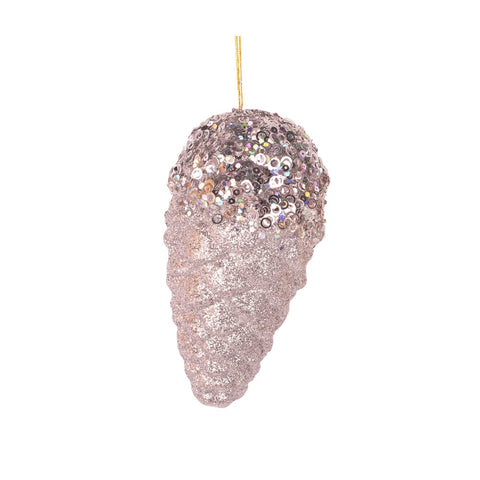 Silver Glitter Pinecone (8cm)