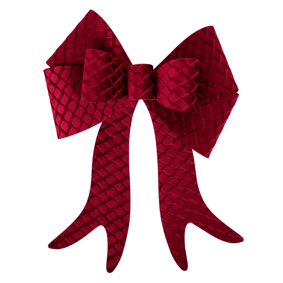 Burgandy Velvet Bow (30x35cm)