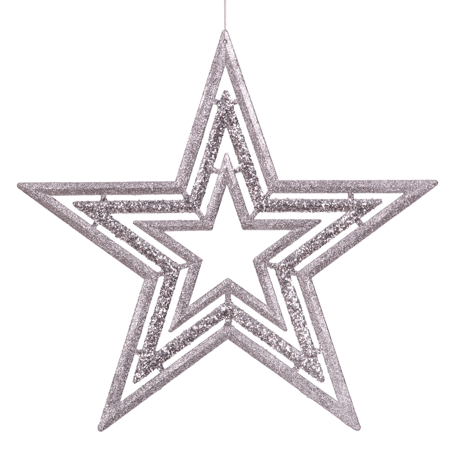 Silver Glitter Star (41cm)
