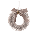 Silver Sisal Wreath or Cane Ornament Asst