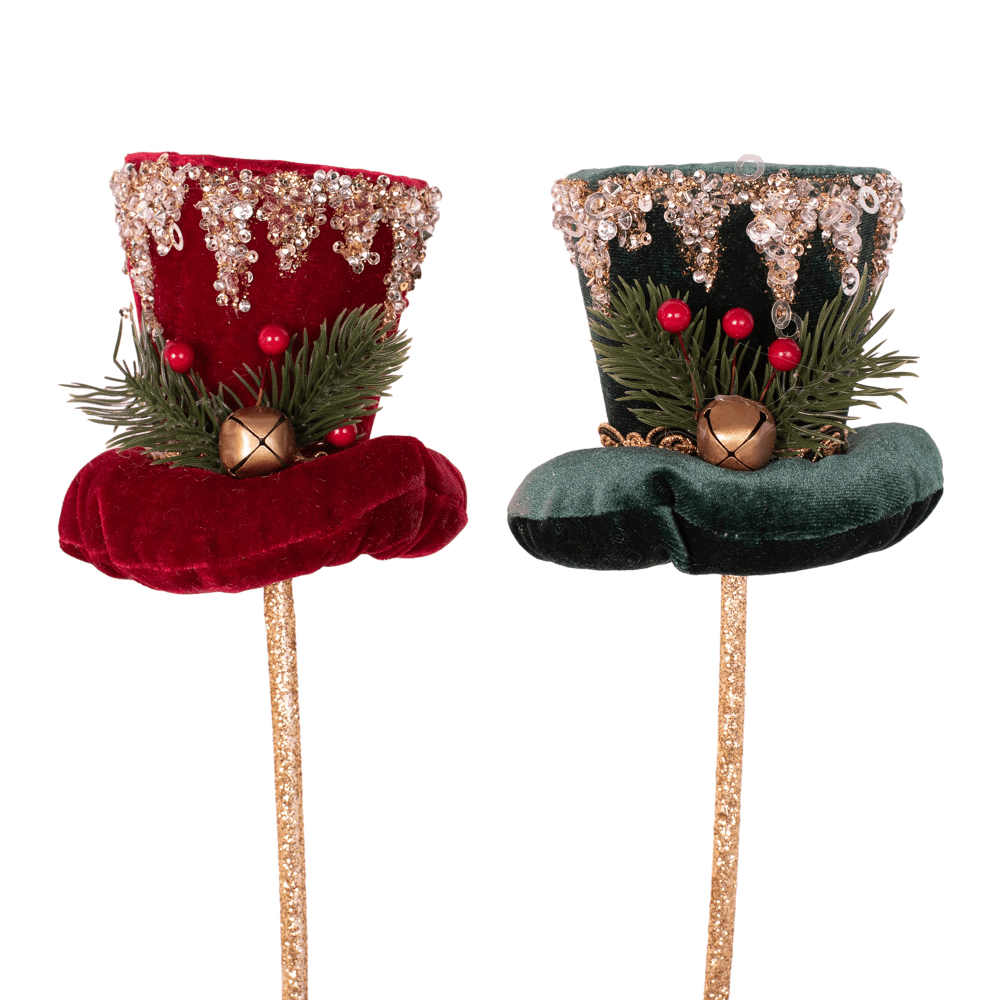 Burgandy or Emerald Hat Pick (28cm)