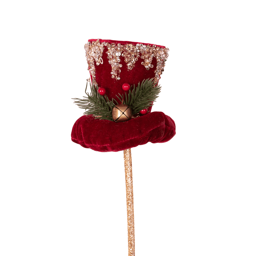 Burgandy or Emerald Hat Pick (28cm)