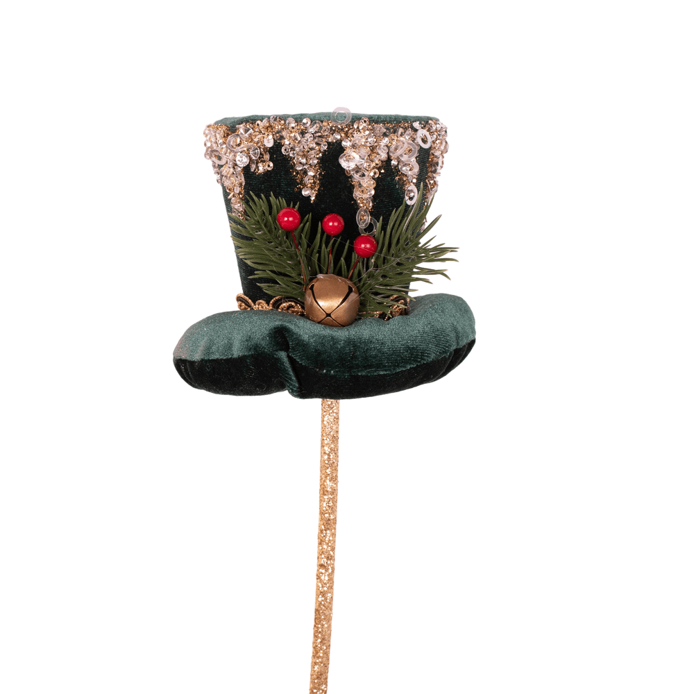 Burgandy or Emerald Hat Pick (28cm)