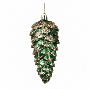 Forest Green Pine Cone Ornament (13cm)