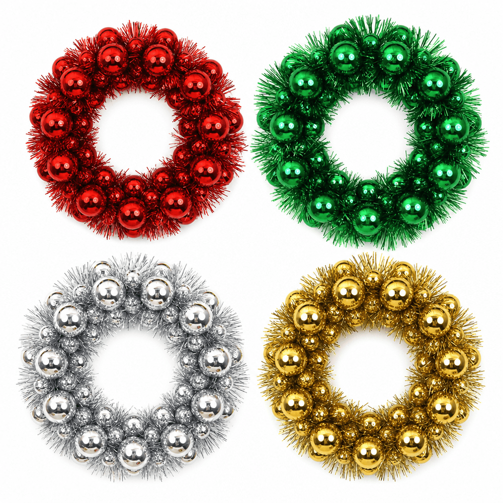 Tinsel Bauble Wreath (33cm)