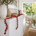 Red Flocked Berry Garland (160cm)