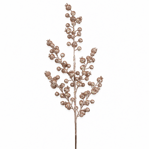 Rose Gold Berry Stem (75cm)