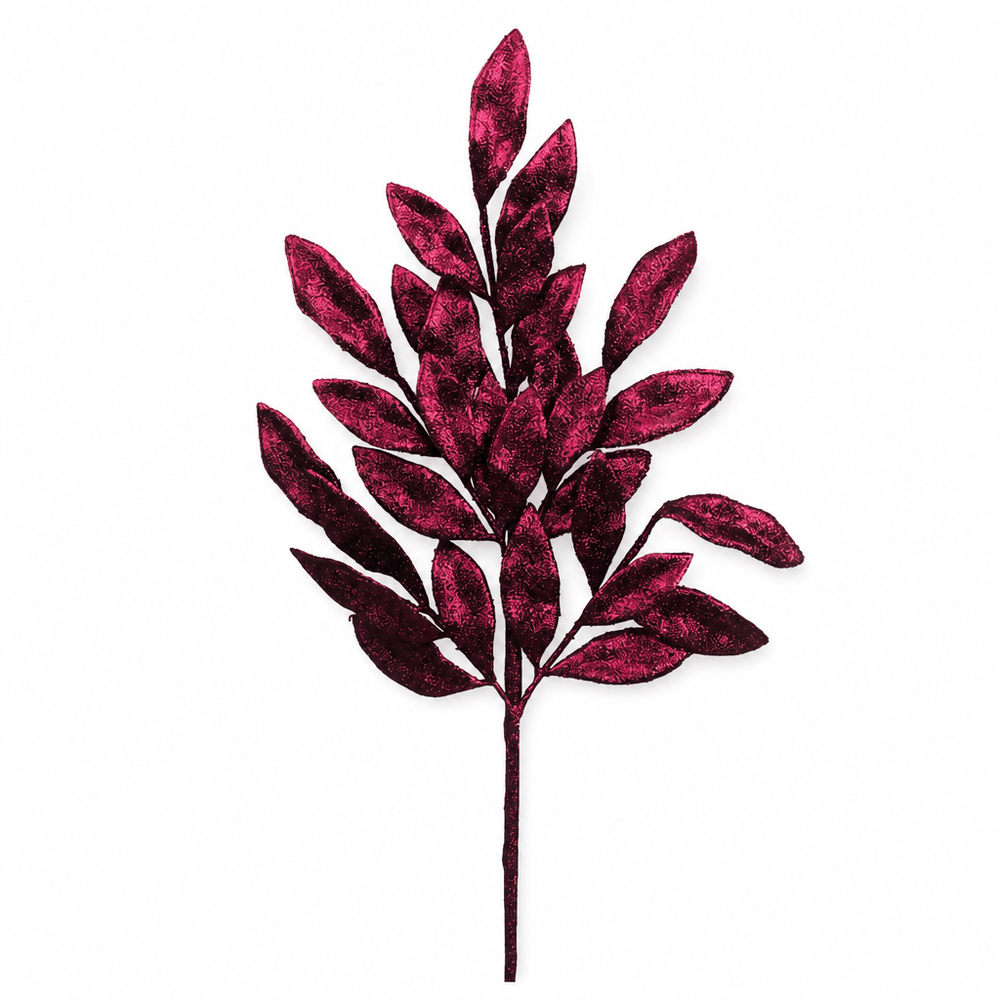 Plum Pink Bay Leaf Stem (60cm)