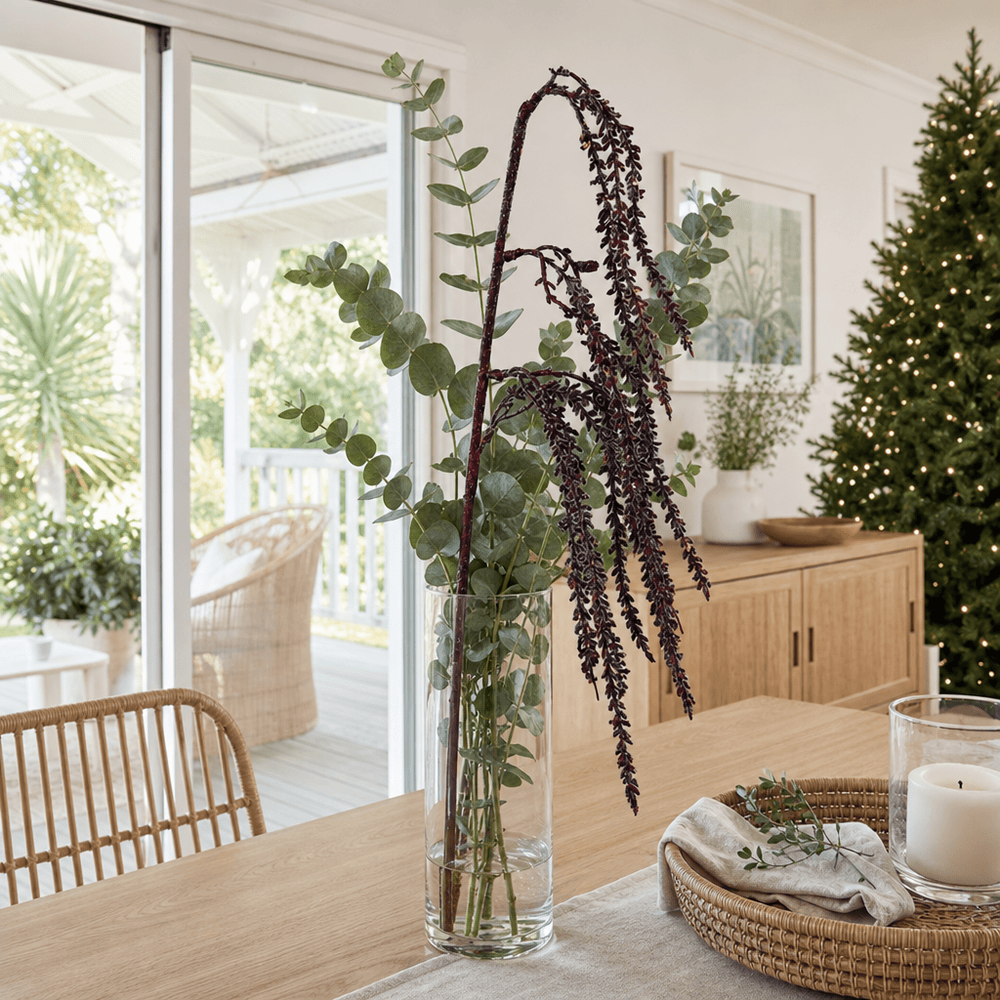 Plum Pink Glitter Stem (72cm)