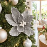 Platinum Velvet Poinsettia (29cm)