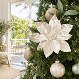 Pearl Poinsettia Stem (50cm)