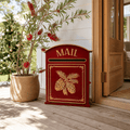 Red Metal Mailbox (26.5x10x31.5cm)