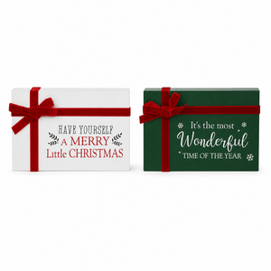Red Christmas Sign (20x13x2.5cm)