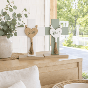 Festive Faith Heart Cross (17x23.5cm)