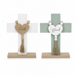 Festive Faith Heart Cross (17x23.5cm)