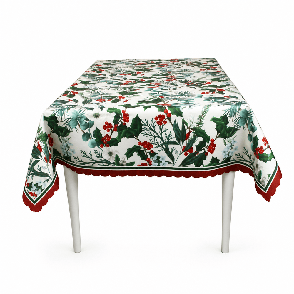 Holly Berry Christmas Tablecloth (150 x 220cm)