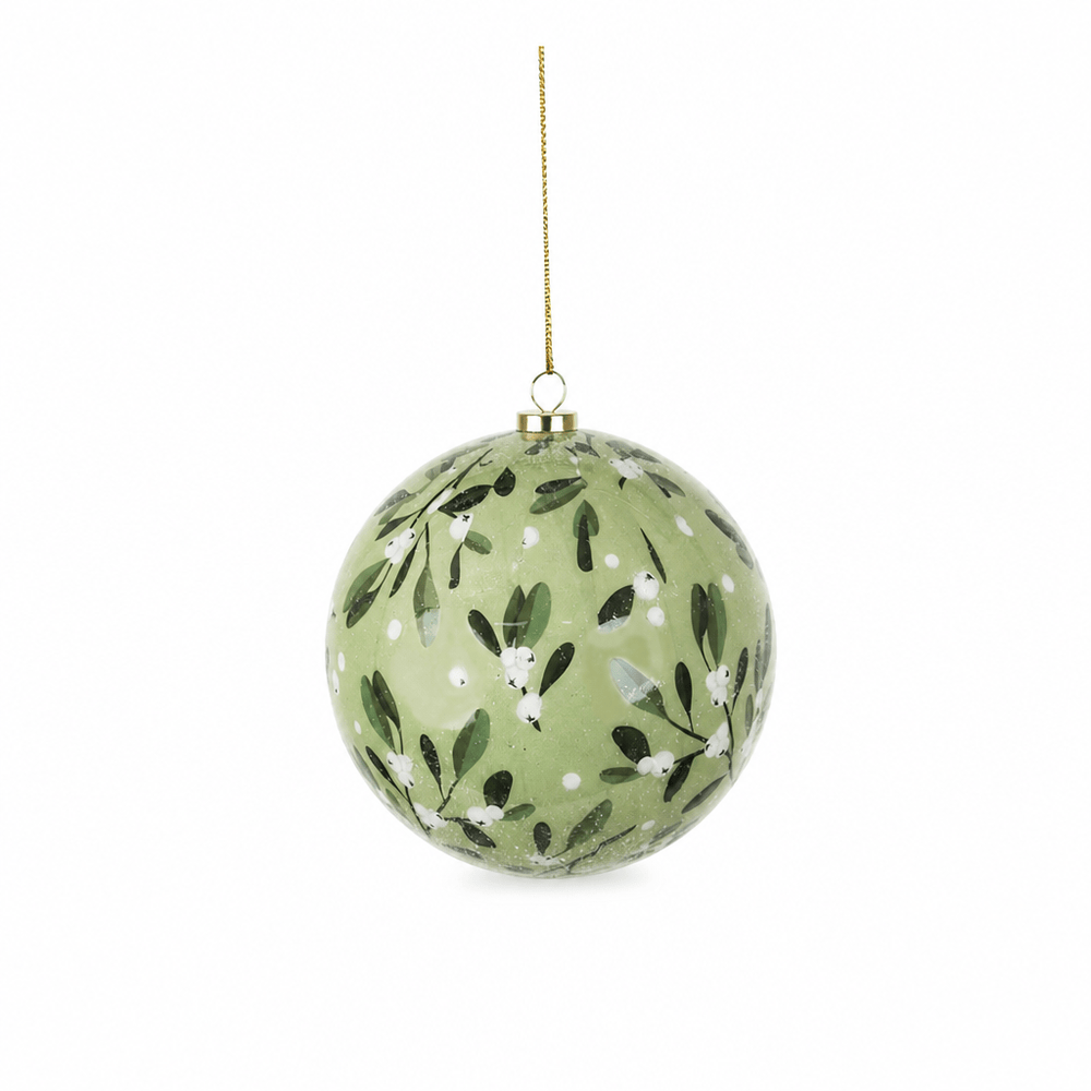 Sage Mistletoe Bauble (10cm)