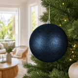 Navy Glitter Bauble (20cm)