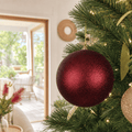 Cherry Red Glitter Bauble (20cm)