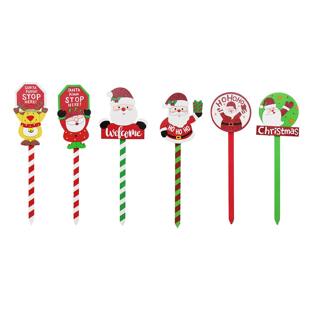 Festive Mix Garden Stakes Asst