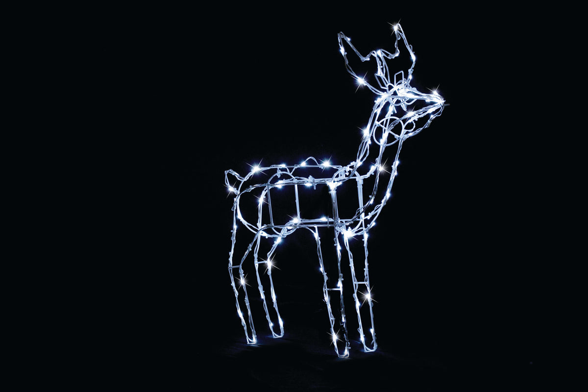Battery LED Flashing Wire Reindeer Asst - View 3