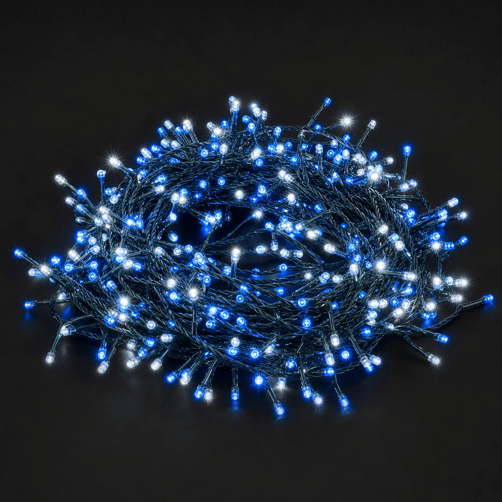 720 LED Cluster Lights Blue and White (10.4m)