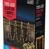 720 LED Cluster Lights Warm White (10.4m)