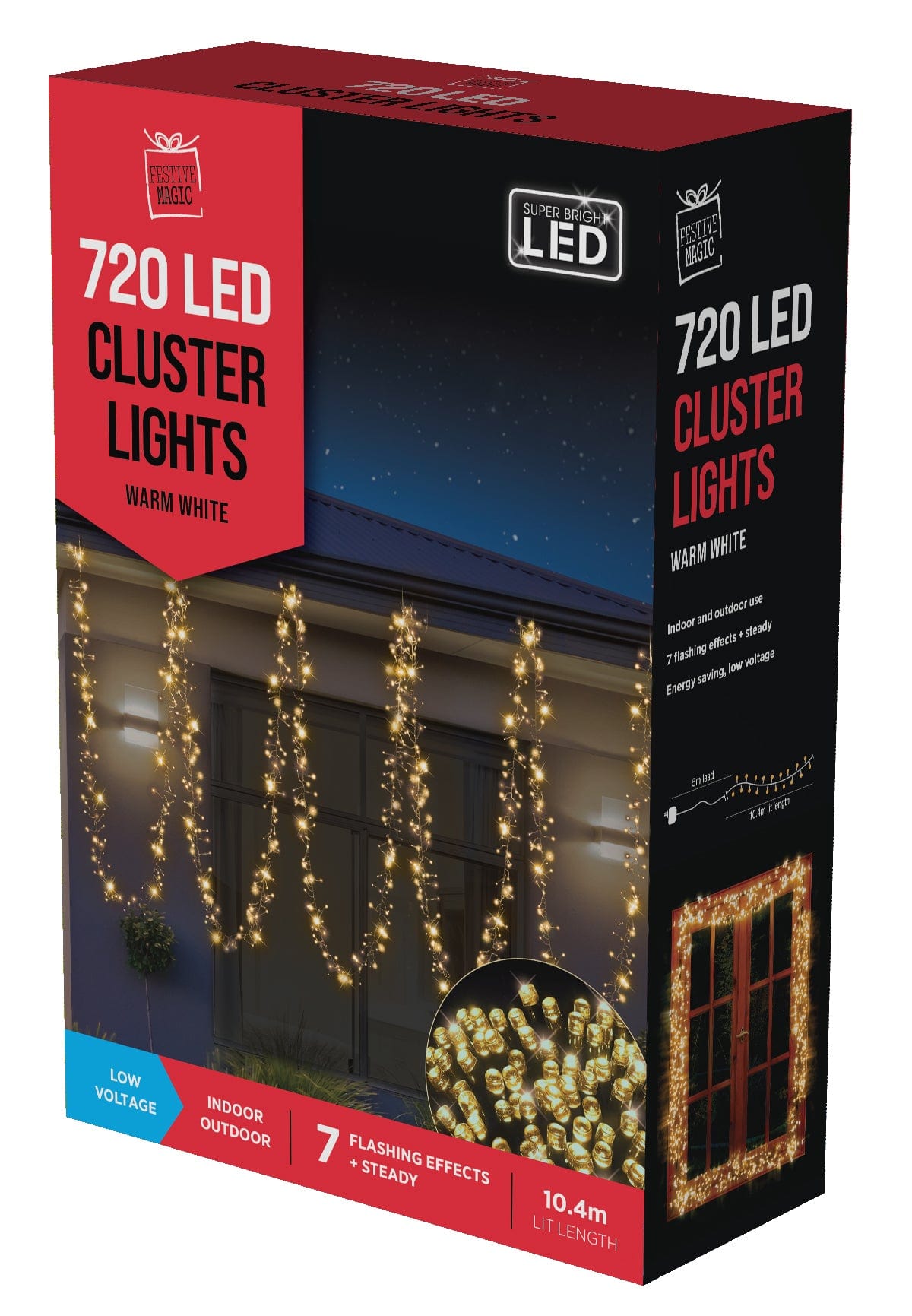 720 LED Cluster Lights Warm White (10.4m)