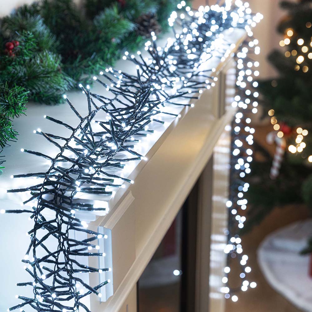 720 LED Cluster Lights White (10.4m) - View 1