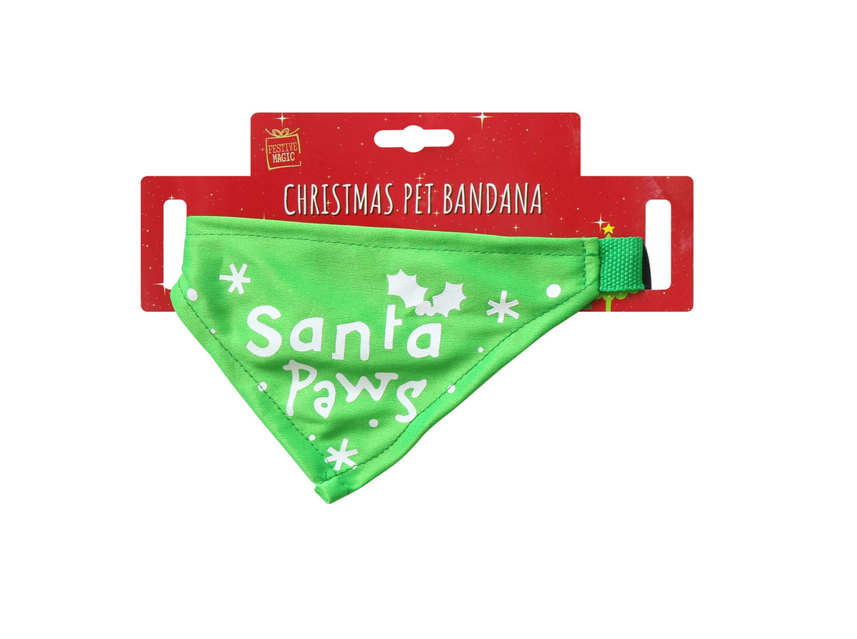 Christmas Pet Bandana Asst