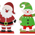 Santa or Elf Table Deco 2 Asst - View 1