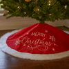 Merry Christmas Plush Tree Skirt (120cm)